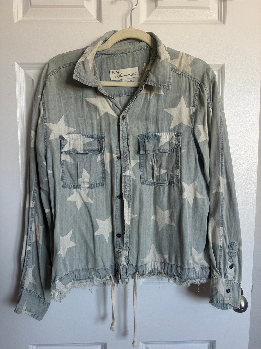 Vintage Havana Light Blue Denim Shirt Jacket
